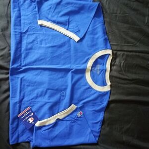 Champion Blue Tee with Gray Trim